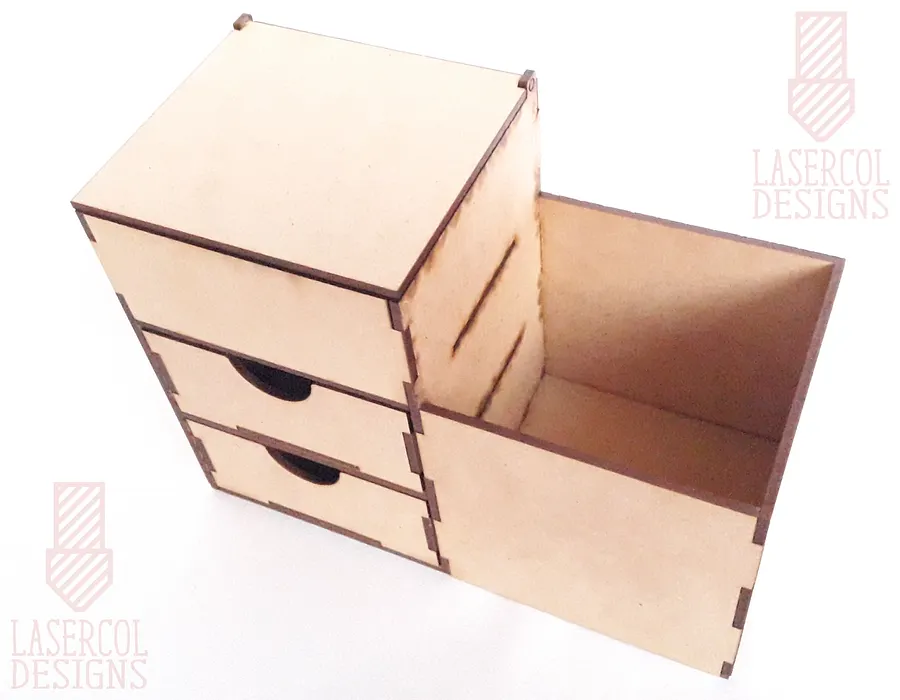 Desk Organizer with drawers - Laser Cut Files product image (10)