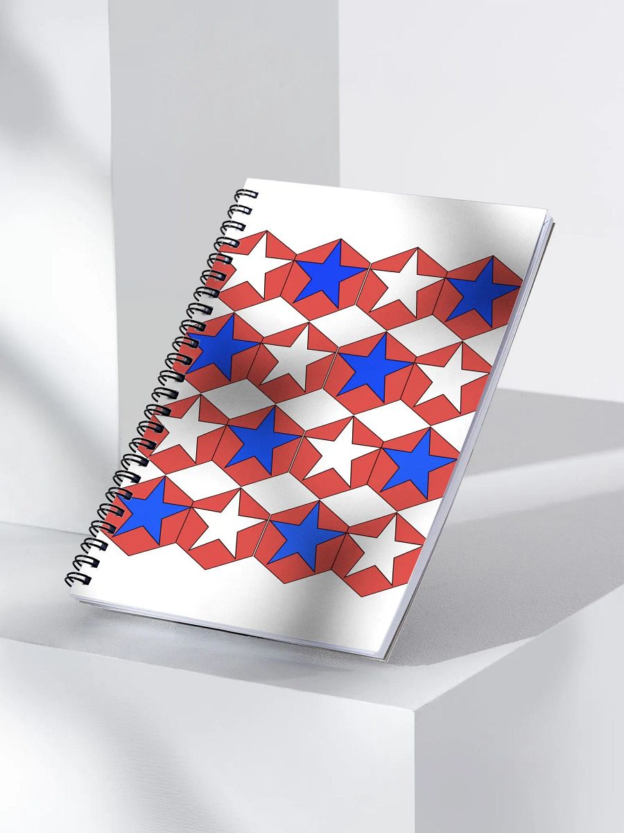 Stars Within Hexagons - Geometrical Design Spiral Notebook product image (2)