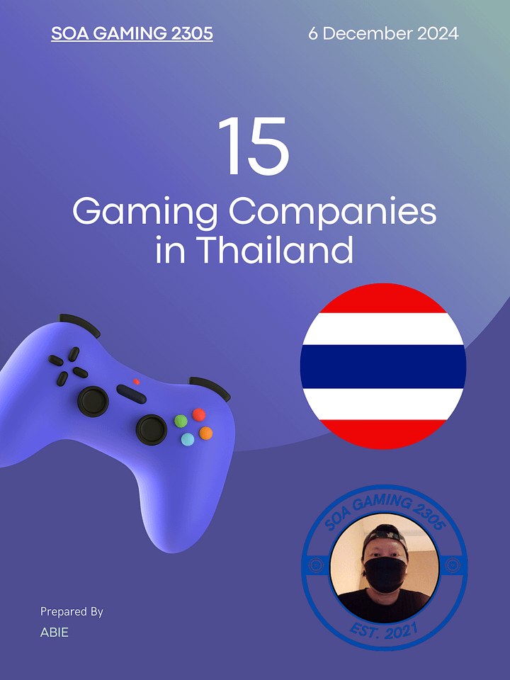 🎮 Step into Thailand's Thriving Gaming Industry with Exclusive Insider Information! 🚀 product image (1)