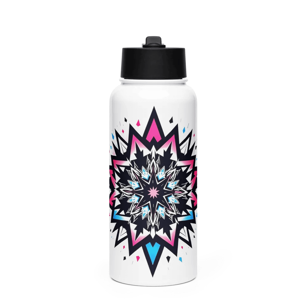 Mandala Pulse Stainless Steel Water Bottle with a Straw Lid product image (1)