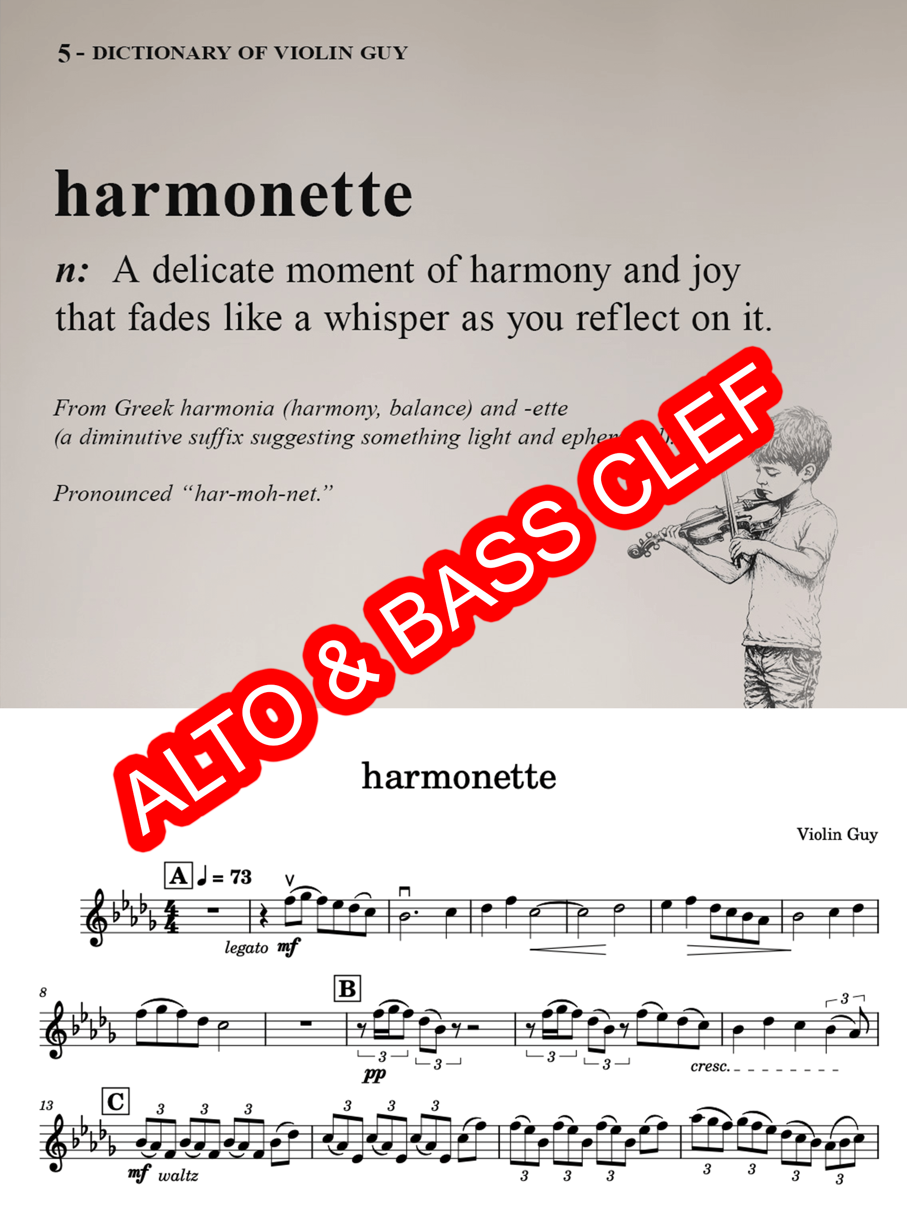 harmonette - Alto & Bass Clef product image (1)