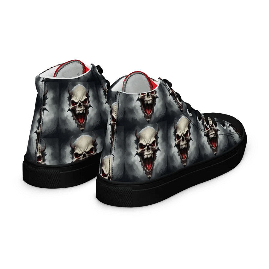 Demon Skull Men's High Top Canvas Shoes product image (11)