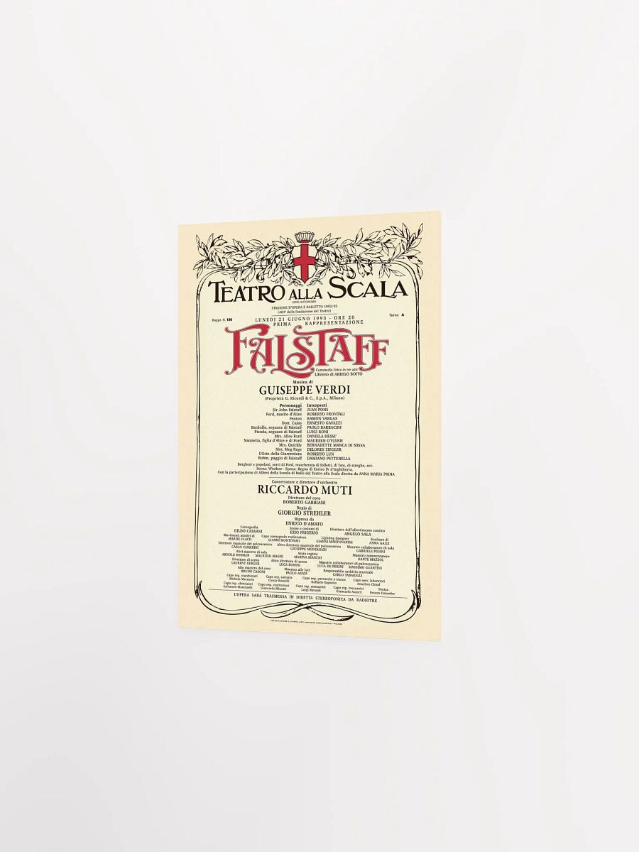 Vintage-Style La Scala Falstaff Opera Poster product image (3)