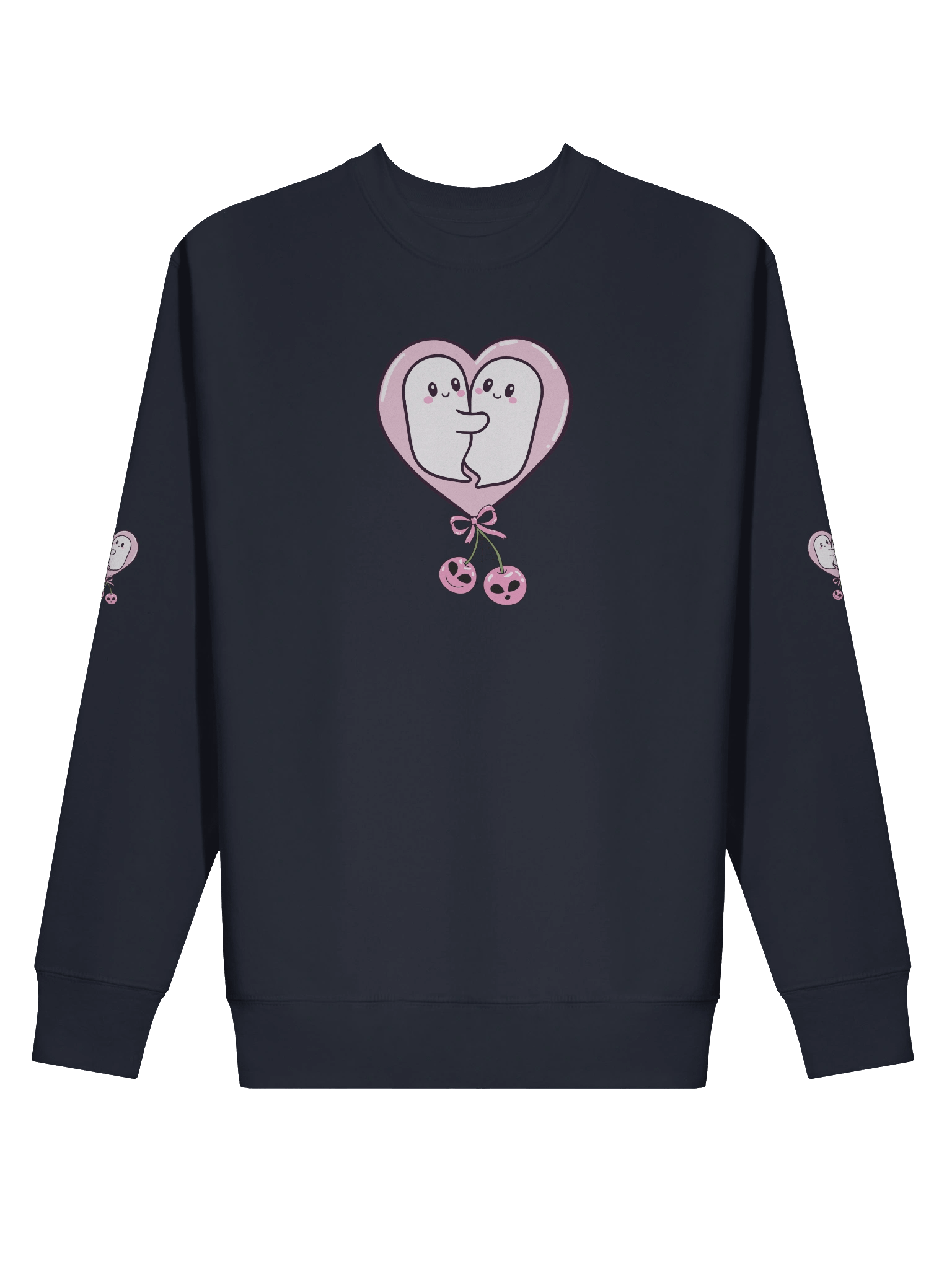 Cute Ghosts in Love Sweatshirt – Heart & Cherries product image (14)
