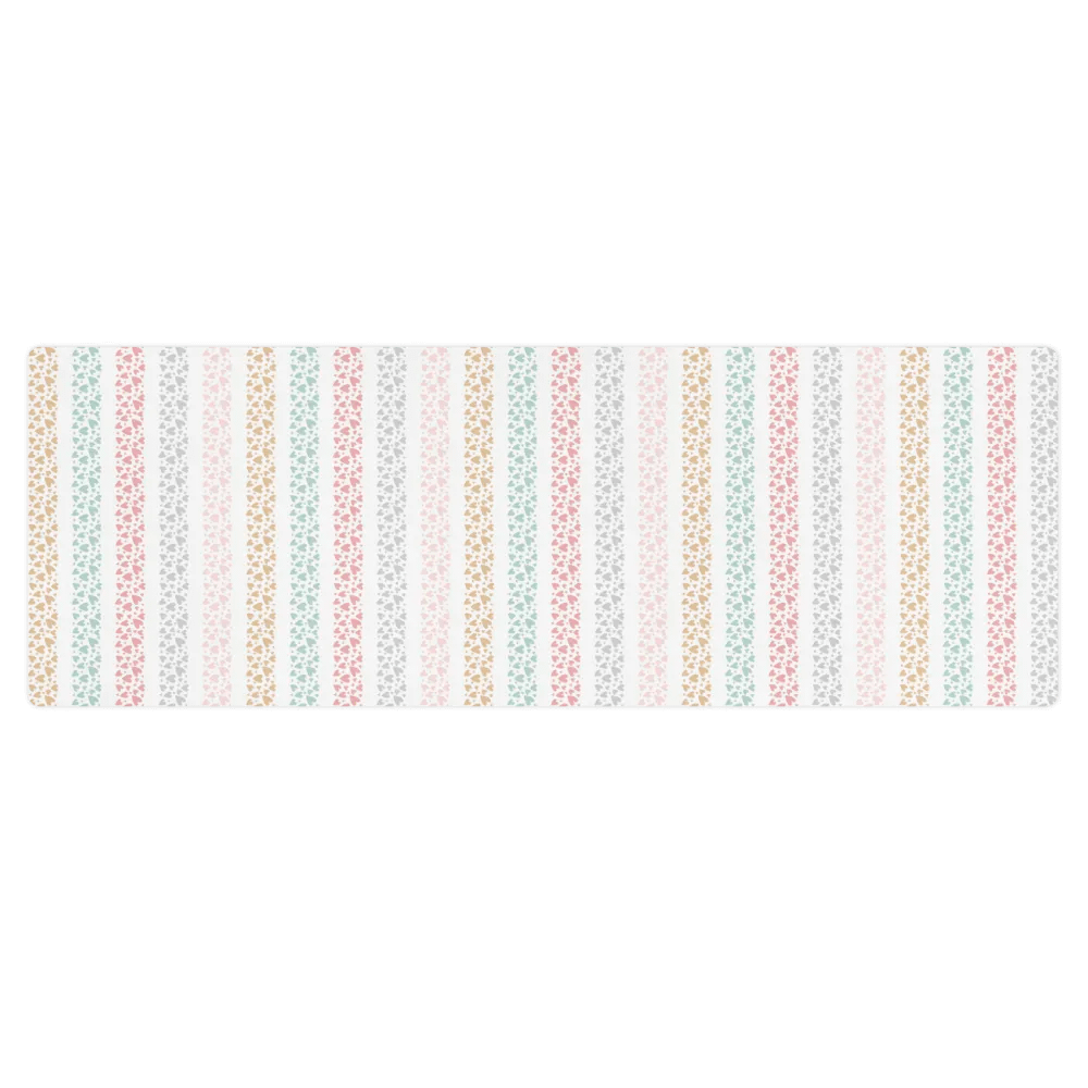 Colorful Pastel Heart Shaped Stripes Yoga Mat by Treasure Pie product image (1)