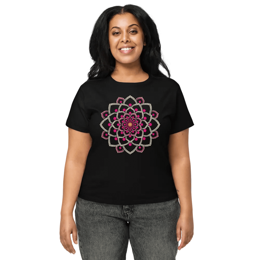 Simple Pink Mandala Women's High-Waisted Tee product image (1)