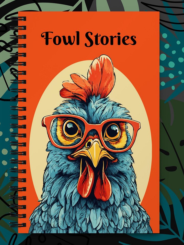 Fowl Stories Chicken with Glasses Spiral Notebook product image (2)