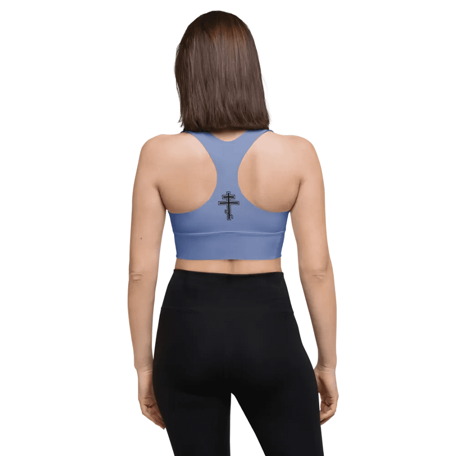 Blue Serenity Longline Sports Bra product image (4)