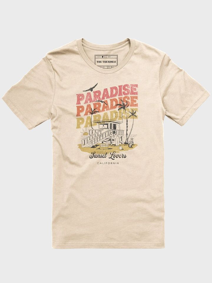 Paradise Sunset Lovers T-Shirt | Vintage California Beach product image (1)