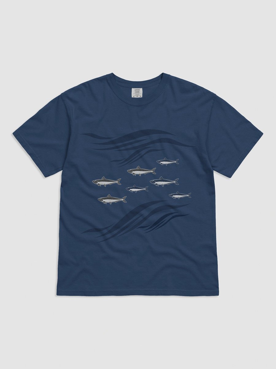 Sardines In Waves Heavyweight 100% Cotton T-Shirt product image (1)