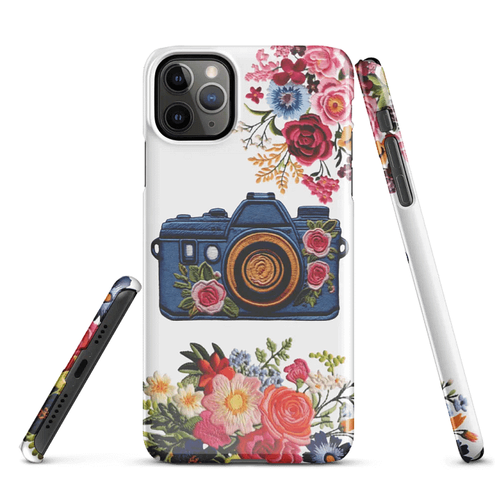 Flower Camera Embroided Look - Snap iPhone® Case product image (2)