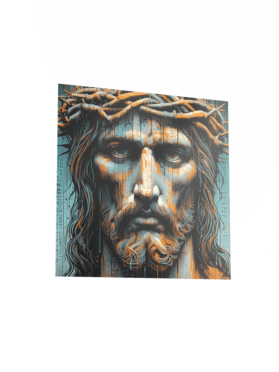 Jesus Christ Crown of Thorns Wall Art | Modern Christ Art Canvas Print for Home & Church Decor product image (13)