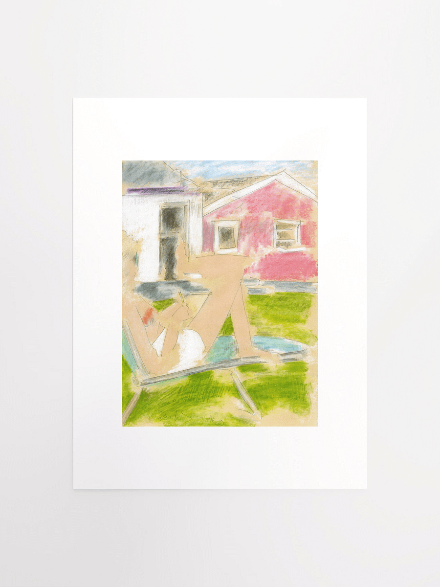 Woman writing 1986 print product image (2)