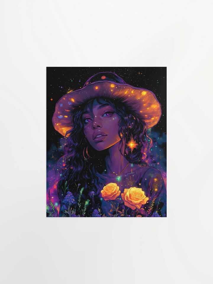 Cosmic Mushroom Girl On Matte Poster Paper product image (2)