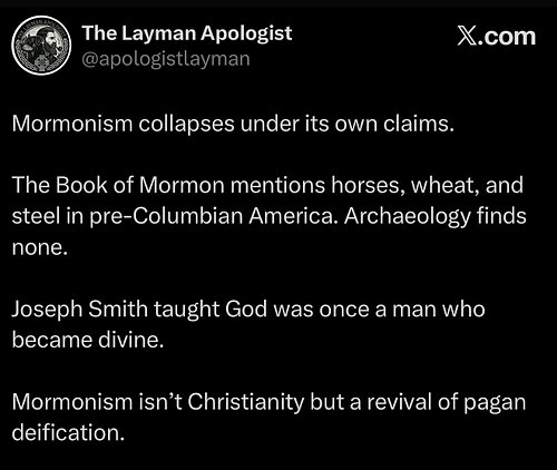 Mormonism is not Christianity