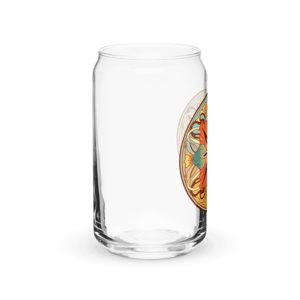 Teal Floral Mandala - Can Glass product image (4)