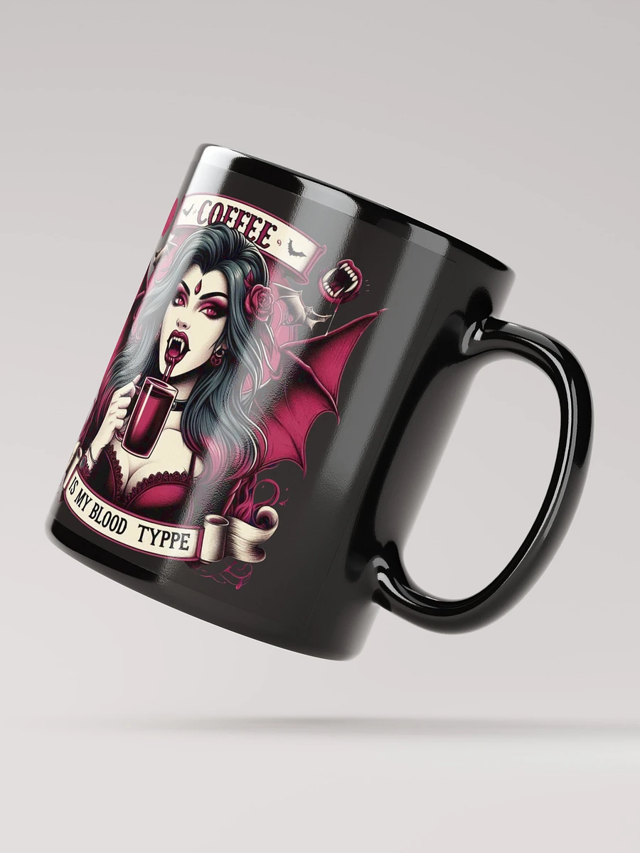 Coffee Is My Blood Type - Black Glossy Mug product image (2)