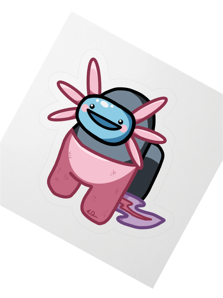 Axolotl Bean Body Sticker product image (2)