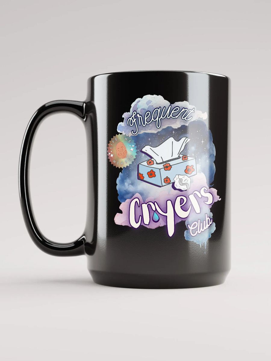 FREQUENT CRYERS CLUB black glossy mug product image (4)
