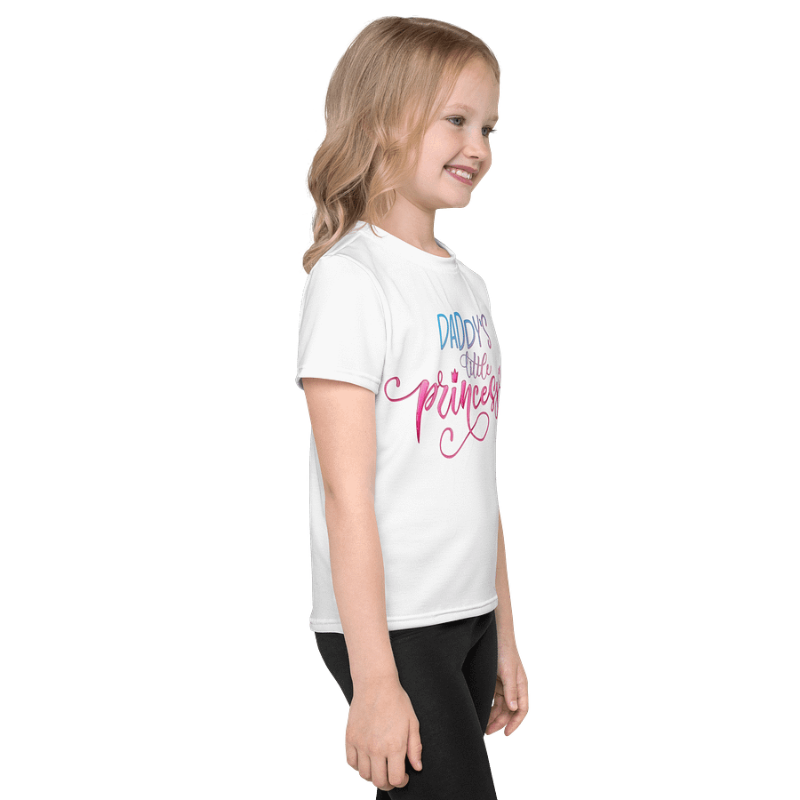 Kids Crew Neck T-Shirt Daddy's Princess All-Over Print product image (4)