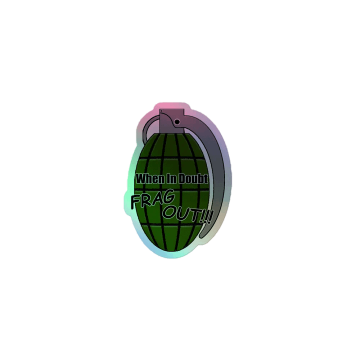 Frag Out Holographic Sticker product image (1)