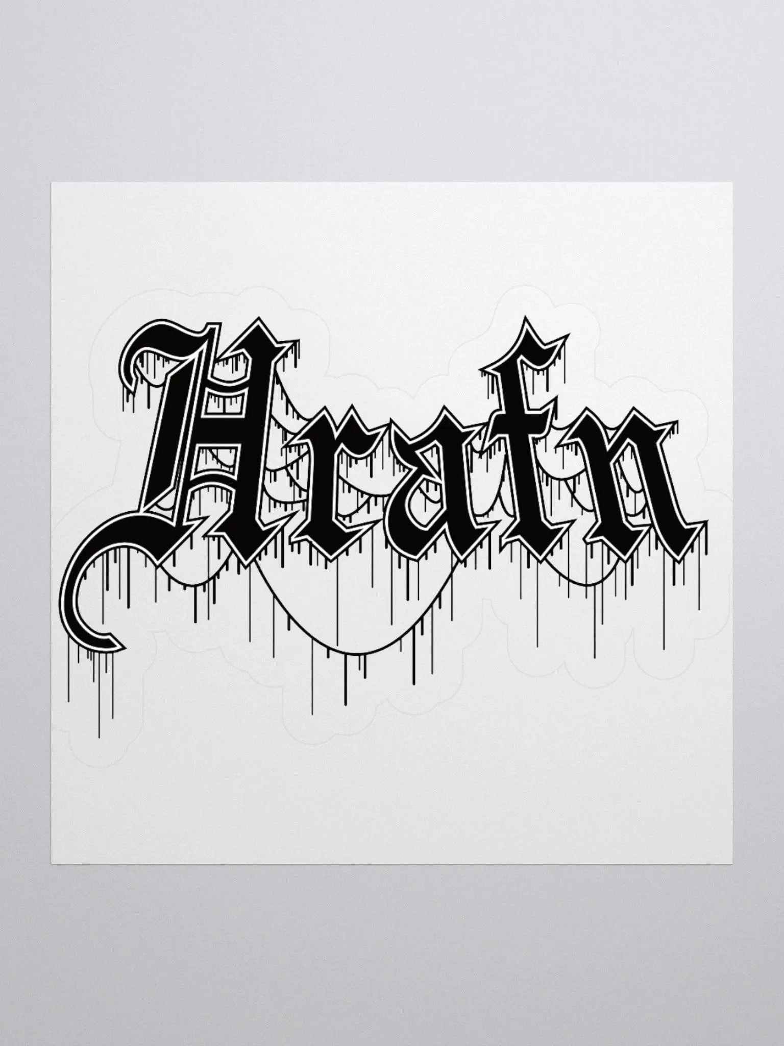 Hrafn Gothic Logo Kiss Cut Stickers product image (1)