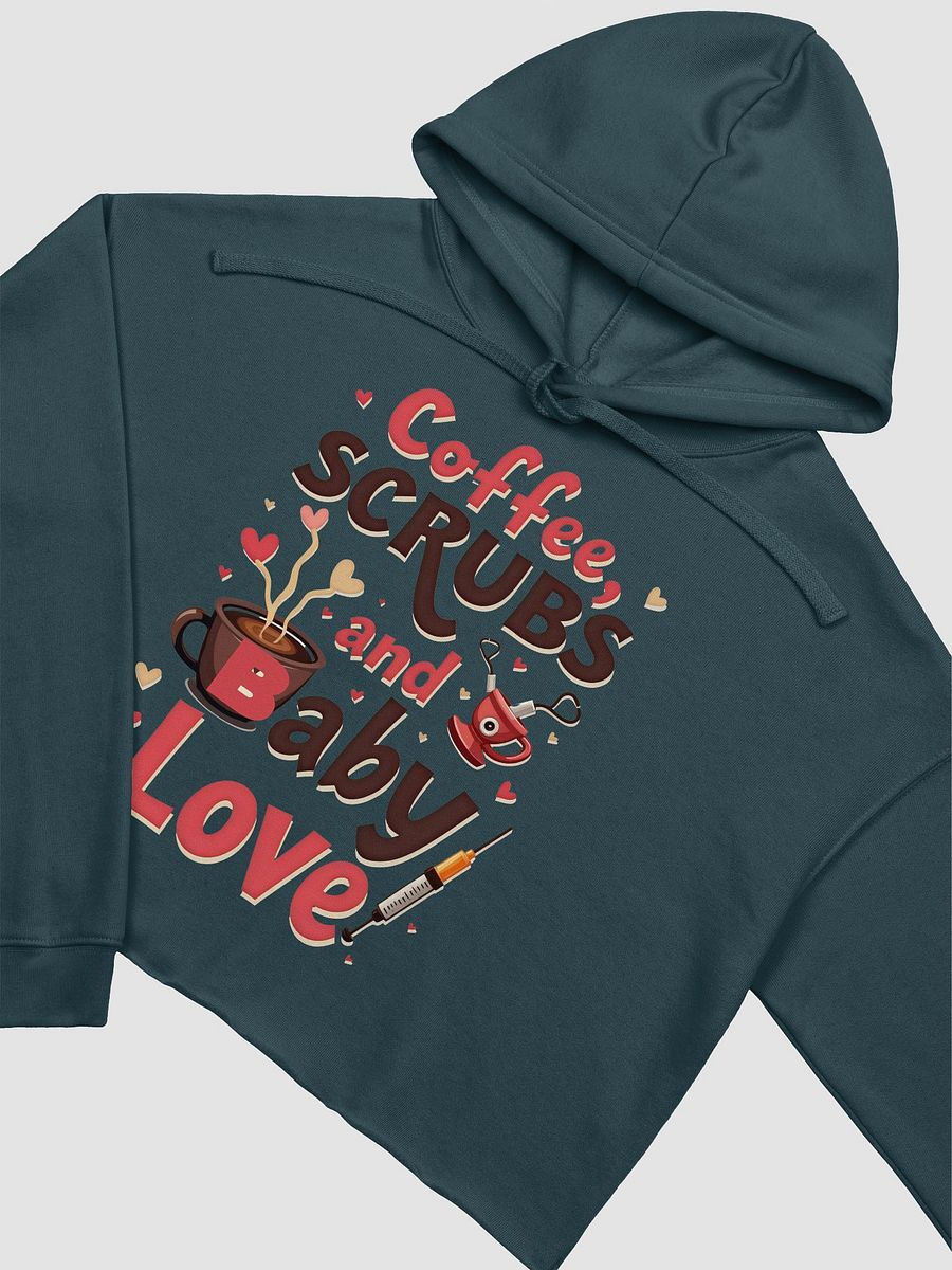 motherhood and medicine, Whimsical Coffee and Scrubs Crop Hoodie product image (25)