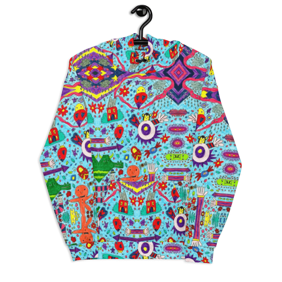 Abstract Doodle Characters Unisex Pull Over Hoodie product image (7)