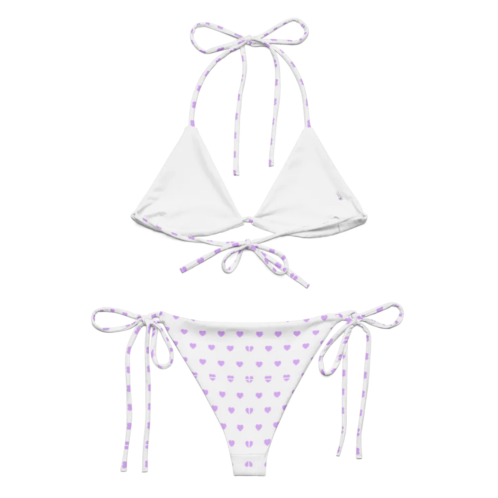 Pastel Heart Seamless Pattern String Bikini - v11 product image (5)