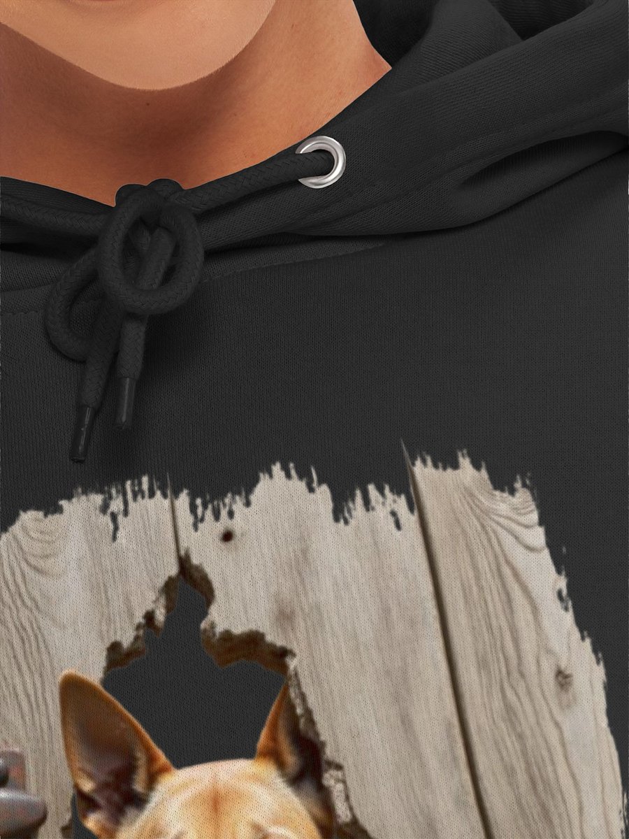 Rustic Wood Fence Peeking Potcake product image (7)