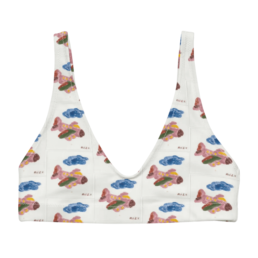Kid Airplane (All-Over Print Recycled Padded Bikini Top) product image (2)