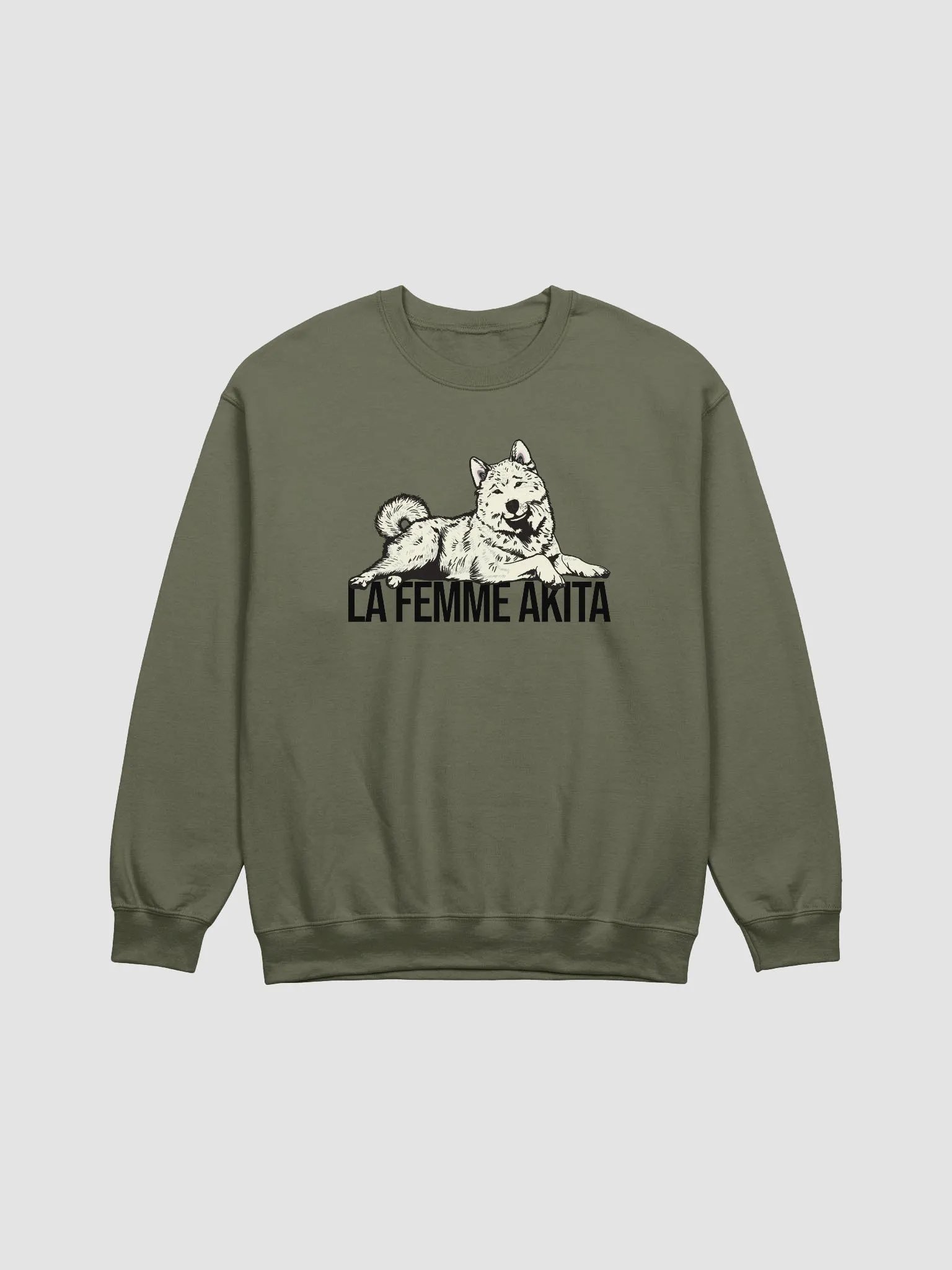 La Femme Akita Sweatshirt of an Akita Inu (White) | Funny Shirt for Akita Paw-rents product image (15)