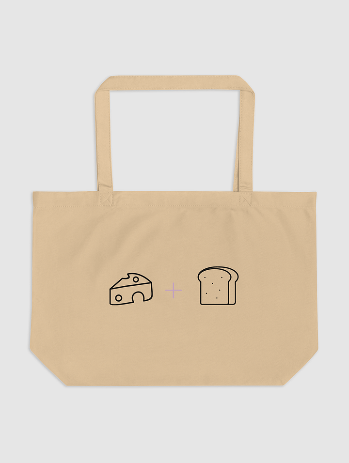 Cheese + Bread organic tote bag product image (1)