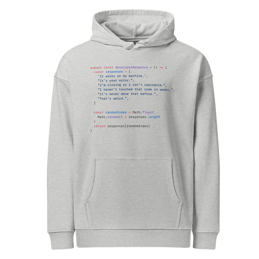 Developer Excuse Javascript Hoodie - Light product image (1)