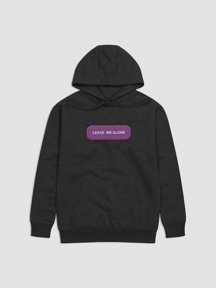 LEAVE ME ALONE (purple + pink ripple design) embroidered heavyweight hoodie product image (1)