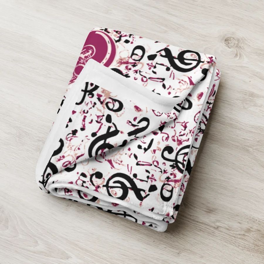 Pink Saxophone Pattern Throw Blanket product image (5)