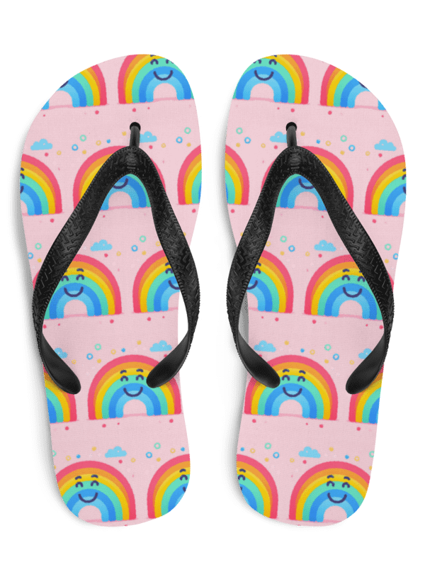 Happy Rainbow Flip Flops product image (1)