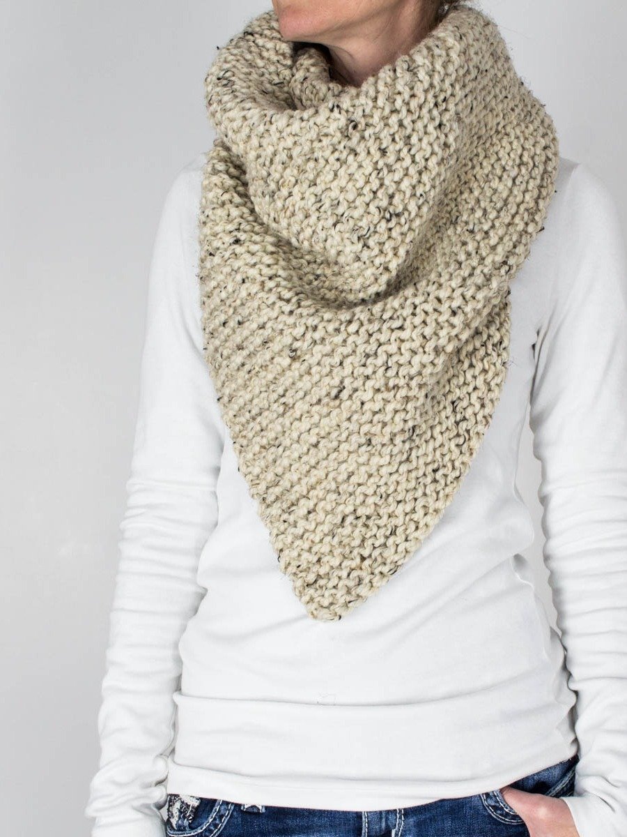 Asymmetrical Triangle Shawl - Cabin Fever product image (1)