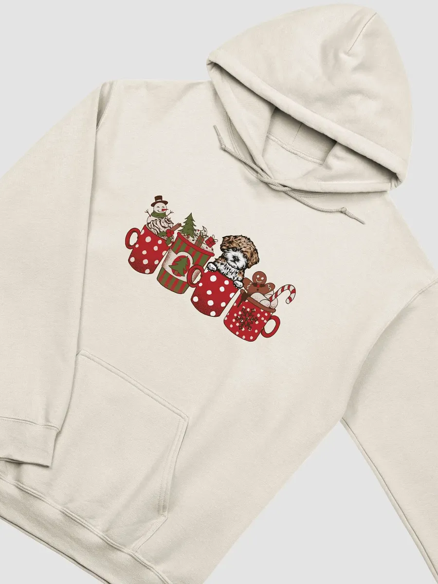Cute Maltipoo in a Christmas Cup Hooded Sweatshirt | Funny Christmas Pup in a Cup product image (20)