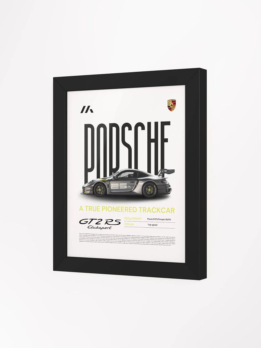 PORSCHE GT2RS CLUBSPORT FRAMED POSTER product image (3)