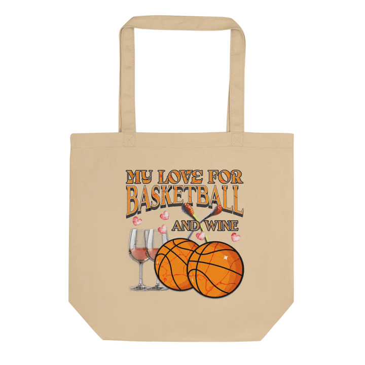 My Love For Basketball And Wine Eco Tote Bag product image (1)