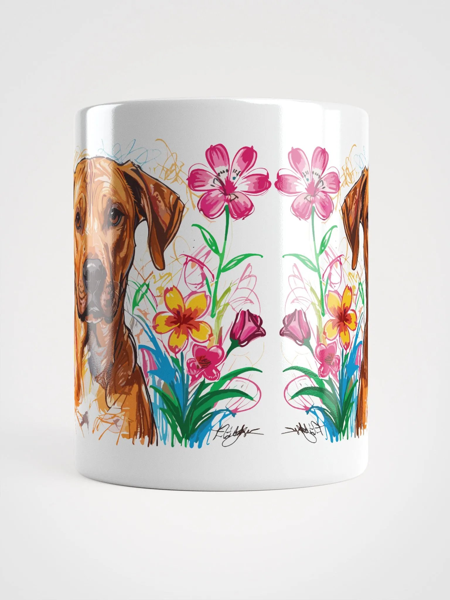 Scribbles Rhodesian Ridgeback 3 , Mug product image (9)
