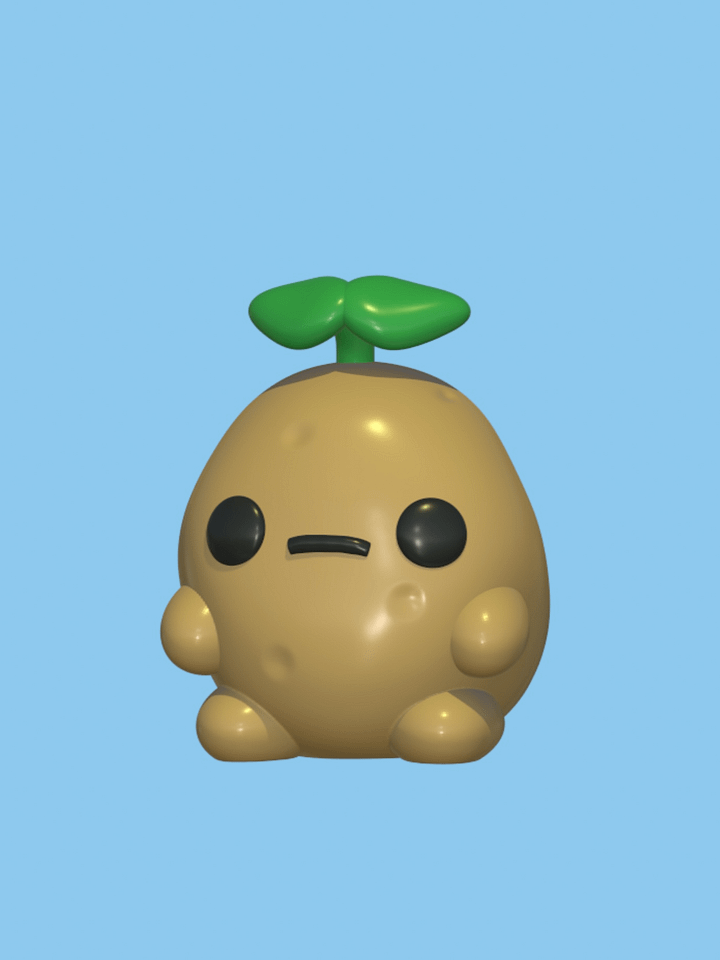 Sad Potato Figure STL product image (1)