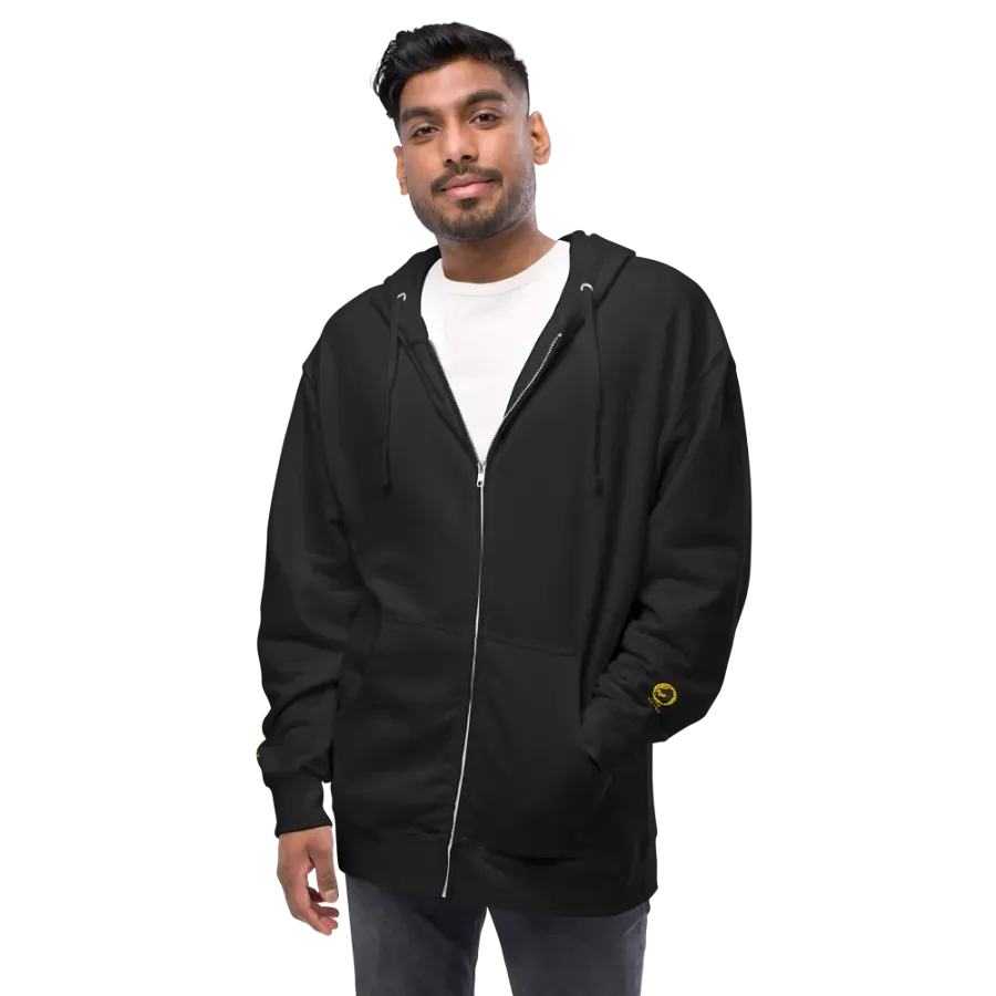 "Death is inevitable" Embroidered Zip Hoodie product image (8)