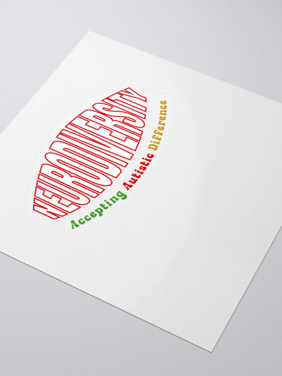 Neurodiversity, Accepting Autistic Difference Kiss Cut sticker product image (3)