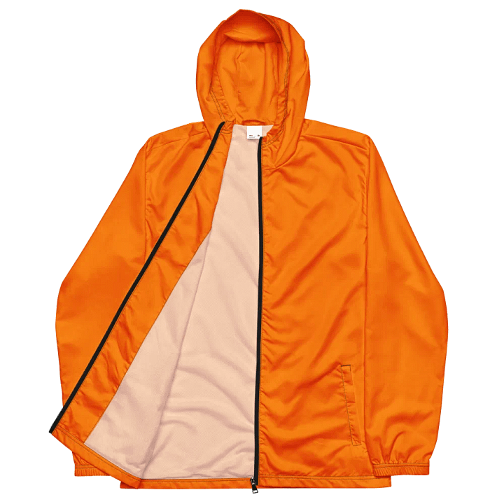 Plain Color Orange Windbreaker product image (2)