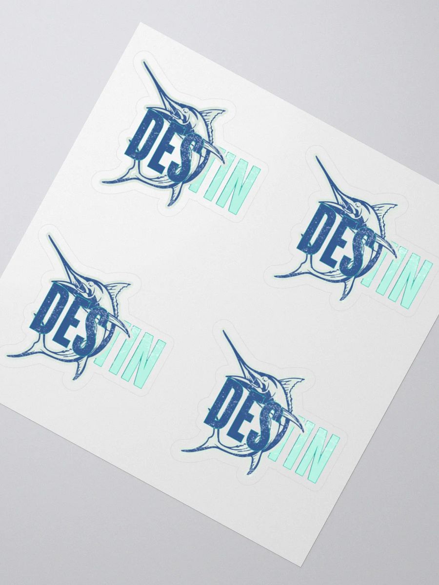 Marlin Distressed DESTIN Kiss Cut Stickers product image (2)