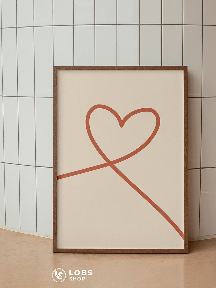 Heart Lines Minimalist Wall Art – Stylish Wall Decor for a Chic Aesthetic | Perfect Gift for Art Lovers product image (2)