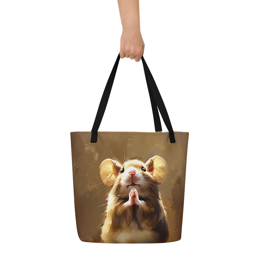 Tote Bag: Adorable Pleading Mouse Cute Animals Whimsy Fashion Art Design product image (9)