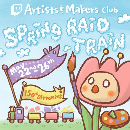 The Twitch Artists & Makers Club Raid Train is happening from May 22 to May 26! Come check out over 150 streamers and discove...